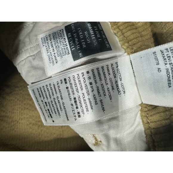 Levi's 721‎ High Rise Skinny Pants Women's W30 x L30 Brown Corduroy NWT - Picture 6 of 7